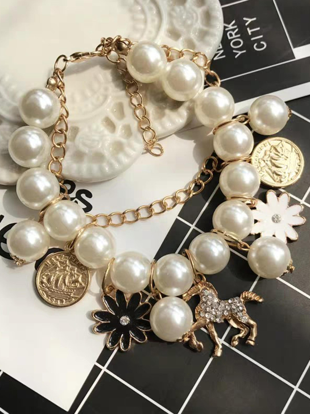 YouBella Jewellery Gold Plated Charm Bracelet for Girls and Women (Style 5)